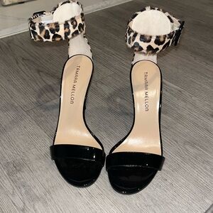 Like new Tamara Mello strap cheetah heels